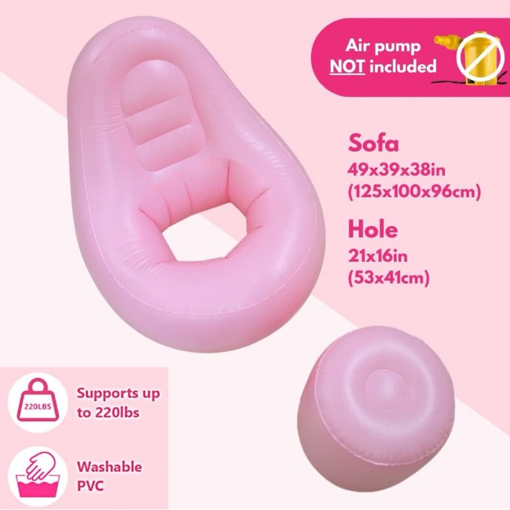 BBL Chair Inflatable Sofa Couch Bean Bag with Hole